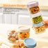 MOLADRI 4 Pack 12oz Glass Clear Storage Canister with Airtight Lid, Overnight Oats Containers, Small Cute Decorative