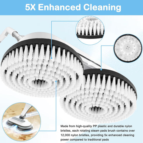 Bvhonwe 2 Pack S7001 S8201 S8001 S7001 S7201 S7000 S7005 S7020 Upgraded Replacement Steam Mop Brush Heads for Shark