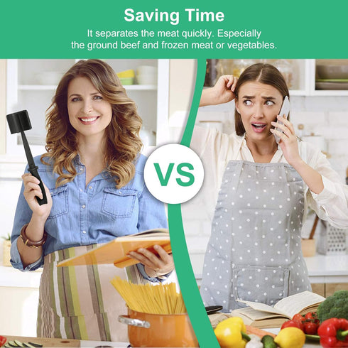Meat Chopper, Multifunctional Heat Resistant Utensil for Ground Meat, Nylon Hamburger Chopper for Non Stick Cookware