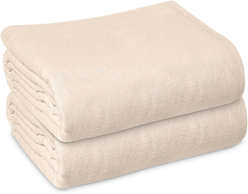 Linteum Textile Cotton Blended Hospital Patient Bath Blanket, Bed Bath Sheet, Twin