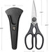 Linoroso Kitchen Shears Heavy Duty with Magnetic Holder, Dishwasher Safe All Purpose Scissors Made with Japanese Steel