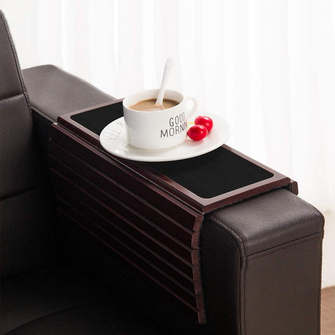 GEHE Couch Arm Tray Table, Flexible/Foldable Sofa Armrest Tray, Couch Armrest Table