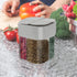 4 Pack 4 in 1 Plastic Salt and Pepper Shaker, 4 Grids Flip Empty Spice Dispensers, Travel Spice Container with Lid and