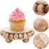 Set 3 Counter 9.5/6/4 Inches Peohud of Wood Risers for Display, Farmhouse Wooden Pedestal Stand, Distressed Stool Plant