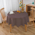 NLMUVW Brown Linen Tablecloth Round Tables Water Resistant Textured Table Cloth Farmhouse