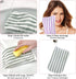 PHOGARY 6 5"x8" Striped Bath Mitts Washcloths, Small Hand Towels with Hanging Loop, Super Absorbent Soft Coral Fleece