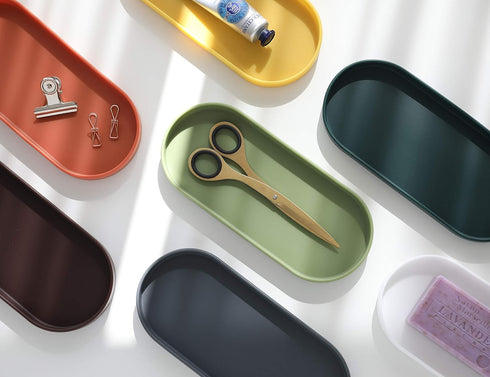 Lazy K Silicone Tray - Small Multi-Purpose Vanity Organizer - Spoon Rest Holder (Black)
