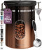 Veken Coffee Canister with Window,Airtight Stainless Steel Kitchen Food Storage Container, Date
