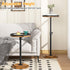 Kificet Small Side Table, Drink Table, Height Adjustable Round End Table, Pedestal Side Table for Small Spaces