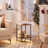 2-Layer BF09BZ01 HOOBRO End Table, Small Side Table, Nightstand with Storage Shelves, Sofa Table for Small Spaces