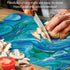 Cut N' Funnel Blue Flexible Cutting Board Mat, 15" x 11.5", Decorative and Easy to Clean, Made in the USA