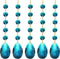 PATIKIL Teardrop Crystal Chandelier Pendants Beads, 5 Pack 135mm Length 38mm Chandelier