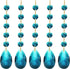 PATIKIL Teardrop Crystal Chandelier Pendants Beads, 5 Pack 135mm Length 38mm Chandelier