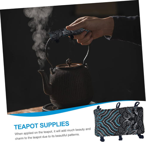 Teapot Handle Gloves, Pan Lid Holder, Anti-Scalding Cover, Tea Kettle Handle Mitts, Oven Refrigerator Handle Pad