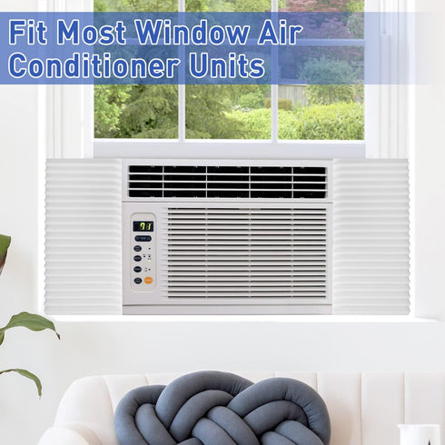 YoleShy Window Air Conditioner Side Panels, Foam Insulation Kit for AC Units, Pack of 2, 17 X 9 X 1 inch, White