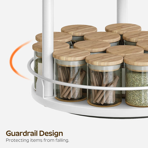 Set 2 3-Tier Countertop, SR23L2WW YATINEY Spice Rack, of Lazy Susan Organizer, Turntable Organizer For Cabinet, Compact