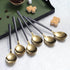 Homquen 6 Pieces Black and Gold Plating Coffee Spoons, 6.3" Modern Design Stainless Steel Tea Spoons Set