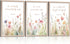 3Pcs Christian Floral Scripture Canvas Wall Art, Wildflower Bible Verse Posters Wall
