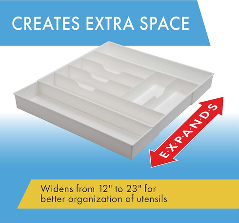 Dial Industries, Inc. Expand-A-Drawer Silverware, Cutlery and Utensil Drawer Organizer Tray, Extra Wide by Dial Industries, Inc.