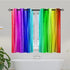 ANHOPE Rainbow Striped Curtains - Girls Colorful Vertical Stripes Print Pattern Waterproof Grommet Window Drapes