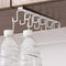 Kitchen Utensil Hanging Cups Storage Hooks with 6 Hooks, Under Cabinet Closet Cup Holder Hanger Hook Rack (White)