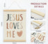 foedor 12X16 Set 2 Christian Jesus Nursery Wall Art Decor, Christian Jesus Kids Wall Art Decor, Boho God Decorations
