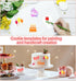 36pcs Cookie Stencils, Reusable Decorating Templates for Happy Birthday Cake and Cookie Baking Art Craft.