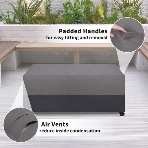 (36" Lx22 Wx16 Easy-Going Patio Coffee Table Cover Small Outdoor Rectangular Table Cover, UV Resistant Waterproof Patio