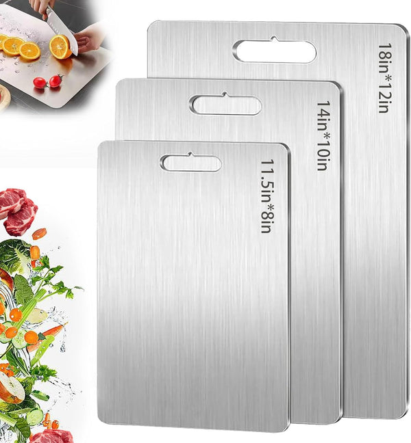 Beikity Titanium Cutting Board Set of 3, 2026 New Upgrade 100% Pure Titanium
