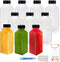 Lissomballon 10 Pcs 12oz Plastic Juice Bottles With Caps, Reusable Food Grade Chear