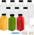 Lissomballon 10 Pcs 12oz Plastic Juice Bottles With Caps, Reusable Food Grade Chear