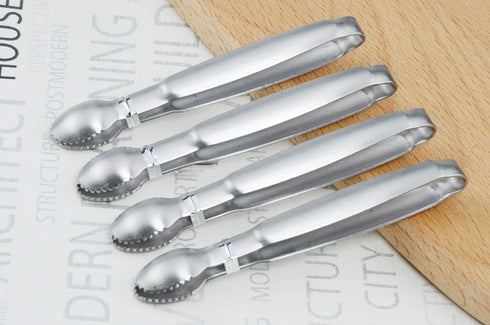 Sugar Tongs 4-Inch Mini Serving Tongs, Stainless Steel Appetizer Tongs, Set of 4