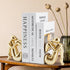 Books,1Pair/2Piece Gold Bookends Book Ends, Unique Decorative Girl Thinker Design,Non-Slip Home Office Bookshelf Decor