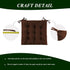 2 Set Rocking Chair Cushions Indoor Velvet Chair Pads High Back and Seat Cushion Piece Brown