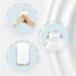16oz Pack 4 kitchentoolz Square Glass Milk Bottles with Airtight Plastic Lids of | Reusable Milk Containers for Fridge