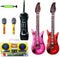 Fraiieon Inflatable Guitar Microphone Boombox Phone for Carnival 80s/90s Theme Party Decorations Hip