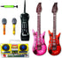 Fraiieon Inflatable Guitar Microphone Boombox Phone for Carnival 80s/90s Theme Party Decorations Hip