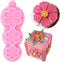 Knitted Flower Fondant Silicone Mold for Cake Decorating, Cupcake Topper, Candy Chocolate
