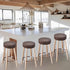 Set 6, 12-15 Inch FUANGUI Bar Stool Covers Round of Waterproof PU Bar Stool Seat Covers with Elastic Bands,Bar Stool
