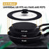 Universal Pot Lid with Heat Resistant Silicone Rim and Tempered Glass, Fits 6.5", 7", 8" Diameter Pans and Skillets