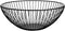 Low Black Metal Fruit Basket Stand, Kitchen Fruit Bowl for Counters, Wire Fruit Basket
