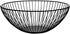 Low Black Metal Fruit Basket Stand, Kitchen Fruit Bowl for Counters, Wire Fruit Basket