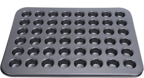 Fdit 48-Cup NonStick Mini Round Cupcake Pan, Bakeware Cooking Accessory for Beautiful Cakes