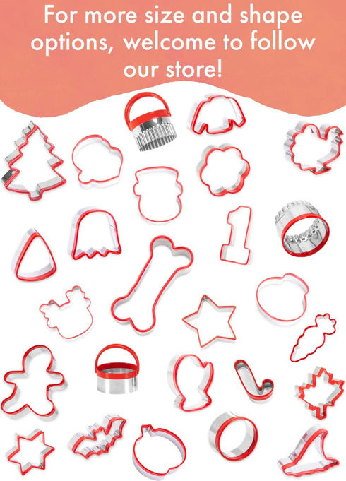 3-Piece Dog Bone Cookie Cutters Set - Dog Treats Cutters, Bone Shapes, Soft PVC Coated