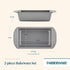 Farberware Bakeware Meatloaf/Nonstick Baking Loaf Pan Set, Two 9-Inch x 5-Inch, Gray by Farberware