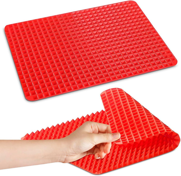 Silicone Baking Mat - 16x11.5" Non Stick Cooking Mat for Roasting, BBQ & Pastry Making