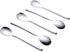 Miupoo Stainless Steel Long Handled Soup Spoons, Silver, 10 Piece (8.7x1.6 Inches)