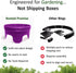 7 inch 6 Pack Solid Planting Grow Rings | Purple | One-Piece Design for Deep Root Watering Veggies, Herbs & Flowers |