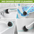 pafyh Set,Toilet Electric Toilet Brush and Holder Bowl Brush,Wireless Electric Spin Scrubber,with Silicone Brush Head