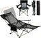 Zero Gravity Chair Reclining Folding Chair with Removable Footrest and Pillow &